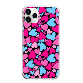 Чехол для iPhone 11 Pro матовый с принтом Сердца в Кировске, Силикон |  | любовь | орнамент | сердца