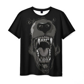 Мужская футболка 3D с принтом Grizzly bear в Кировске, 100% полиэфир | прямой крой, круглый вырез горловины, длина до линии бедер | Тематика изображения на принте: bear | балалайка | водка | медведь