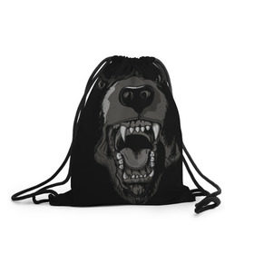 Рюкзак-мешок 3D с принтом Grizzly bear в Кировске, 100% полиэстер | плотность ткани — 200 г/м2, размер — 35 х 45 см; лямки — толстые шнурки, застежка на шнуровке, без карманов и подкладки | bear | балалайка | водка | медведь