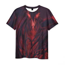 Мужская футболка 3D с принтом Shadow fiend в Кировске, 100% полиэфир | прямой крой, круглый вырез горловины, длина до линии бедер | dota | shadow fiend | дота | сф