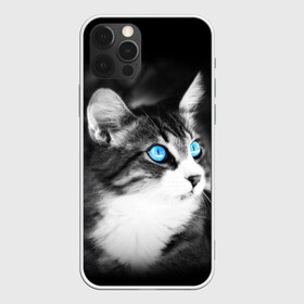 Чехол для iPhone 12 Pro Max с принтом Кот в Кировске, Силикон |  | Тематика изображения на принте: взгляд | глаза | голубые | кот