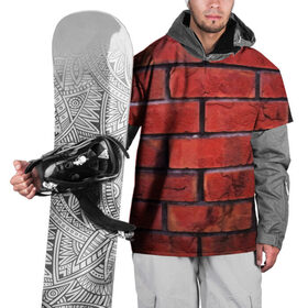 Накидка на куртку 3D с принтом Кирпич в Кировске, 100% полиэстер |  | камень | кирпич | красные | новые | прикольные | текстуры