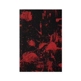 Обложка для паспорта матовая кожа с принтом Следы крови в Кировске, натуральная матовая кожа | размер 19,3 х 13,7 см; прозрачные пластиковые крепления | Тематика изображения на принте: blood | кровь | следы