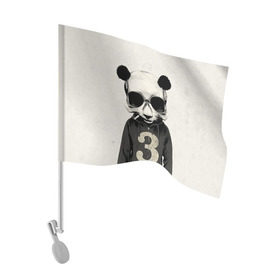 Флаг для автомобиля с принтом Панда в Кировске, 100% полиэстер | Размер: 30*21 см | панда