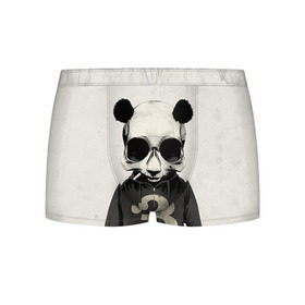 Мужские трусы 3D с принтом Панда в Кировске, 50% хлопок, 50% полиэстер | классическая посадка, на поясе мягкая тканевая резинка | Тематика изображения на принте: панда