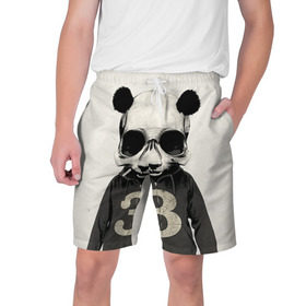 Мужские шорты 3D с принтом Панда в Кировске,  полиэстер 100% | прямой крой, два кармана без застежек по бокам. Мягкая трикотажная резинка на поясе, внутри которой широкие завязки. Длина чуть выше колен | панда