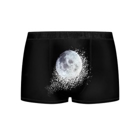 Мужские трусы 3D с принтом Луна в Кировске, 50% хлопок, 50% полиэстер | классическая посадка, на поясе мягкая тканевая резинка | moon | sky | луна | небо
