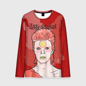Мужской лонгслив 3D с принтом Ziggy Stardust в Кировске, 100% полиэстер | длинные рукава, круглый вырез горловины, полуприлегающий силуэт | Тематика изображения на принте: bowie | david | ziggy stardust | боуи | дэвид | музыкант | певец | рок