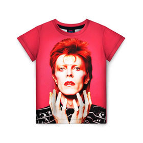 Детская футболка 3D с принтом Ziggy Stardust в Кировске, 100% гипоаллергенный полиэфир | прямой крой, круглый вырез горловины, длина до линии бедер, чуть спущенное плечо, ткань немного тянется | bowie | david | ziggy stardust | боуи | дэвид | музыкант | певец | рок