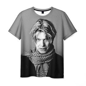 Мужская футболка 3D с принтом Дэвид Боуи в Кировске, 100% полиэфир | прямой крой, круглый вырез горловины, длина до линии бедер | bowie | david | боуи | дэвид | музыкант | певец | рок