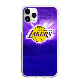 Чехол для iPhone 11 Pro матовый с принтом Los Angeles Lakers в Кировске, Силикон |  | basketball | la | lakers | los angeles | nba | баскет | баскетбол | баскетбольный | лейкерс | нба | спорт