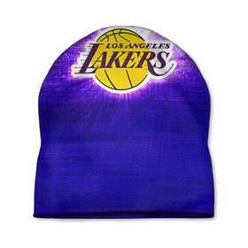 Шапка 3D с принтом Los Angeles Lakers в Кировске, 100% полиэстер | универсальный размер, печать по всей поверхности изделия | basketball | la | lakers | los angeles | nba | баскет | баскетбол | баскетбольный | лейкерс | нба | спорт