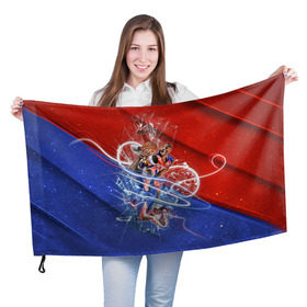 Флаг 3D с принтом Игра баскетбол в Кировске, 100% полиэстер | плотность ткани — 95 г/м2, размер — 67 х 109 см. Принт наносится с одной стороны | basketball | nba | нба