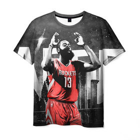 Мужская футболка 3D с принтом Баскетболист NBA в Кировске, 100% полиэфир | прямой крой, круглый вырез горловины, длина до линии бедер | basketball | nba | баскет | баскетбол | баскетбольный | нба | спорт