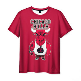 Мужская футболка 3D с принтом Chicago bulls в Кировске, 100% полиэфир | прямой крой, круглый вырез горловины, длина до линии бедер | basketball | chicago | chicago bulls | nba | баскет | баскетбол | баскетбольный | булс | нба | спорт | чикаго | чикаго булс