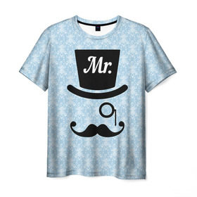 Мужская футболка 3D с принтом Mister 2 в Кировске, 100% полиэфир | прямой крой, круглый вырез горловины, длина до линии бедер | 14 февраля | влюбленные | день святого валентина | любимый | любовь | парные | половинка