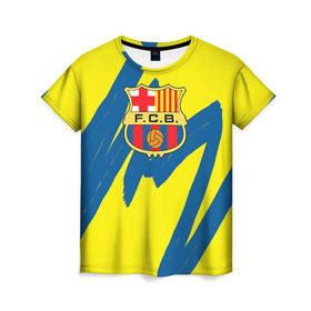 Женская футболка 3D с принтом Барселона в Кировске, 100% полиэфир ( синтетическое хлопкоподобное полотно) | прямой крой, круглый вырез горловины, длина до линии бедер | barcelona | fcb | барса | барселона | футбол