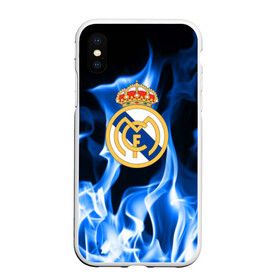 Чехол для iPhone XS Max матовый с принтом Real Madrid в Кировске, Силикон | Область печати: задняя сторона чехла, без боковых панелей | madrid | real | мадрид | реал | футбол