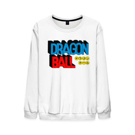 Мужской свитшот 3D с принтом Dragon Ball Logo в Кировске, 100% полиэстер с мягким внутренним слоем | круглый вырез горловины, мягкая резинка на манжетах и поясе, свободная посадка по фигуре | болл | драгон | лого | логотип