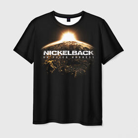 Мужская футболка 3D с принтом Nickelback в Кировске, 100% полиэфир | прямой крой, круглый вырез горловины, длина до линии бедер | nickelback | группа | никельбэк | рок