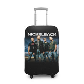Чехол для чемодана 3D с принтом Nickelback в Кировске, 86% полиэфир, 14% спандекс | двустороннее нанесение принта, прорези для ручек и колес | nickelback | группа | никельбэк | рок