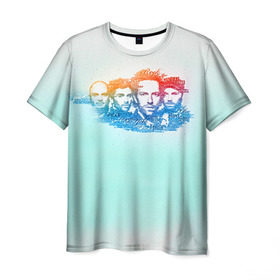 Мужская футболка 3D с принтом Coldplay в Кировске, 100% полиэфир | прямой крой, круглый вырез горловины, длина до линии бедер | 