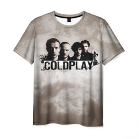 Мужская футболка 3D с принтом Coldplay в Кировске, 100% полиэфир | прямой крой, круглый вырез горловины, длина до линии бедер | coldplay | rock | колдплэй | рок