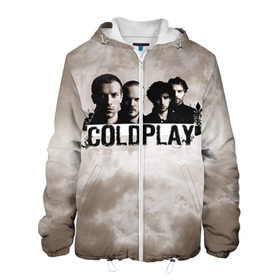 Мужская куртка 3D с принтом Coldplay в Кировске, ткань верха — 100% полиэстер, подклад — флис | прямой крой, подол и капюшон оформлены резинкой с фиксаторами, два кармана без застежек по бокам, один большой потайной карман на груди. Карман на груди застегивается на липучку | coldplay | rock | колдплэй | рок