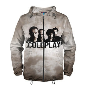 Мужская ветровка 3D с принтом Coldplay в Кировске, 100% полиэстер | подол и капюшон оформлены резинкой с фиксаторами, два кармана без застежек по бокам, один потайной карман на груди | coldplay | rock | колдплэй | рок