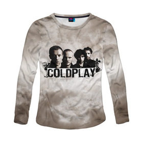 Женский лонгслив 3D с принтом Coldplay в Кировске, 100% полиэстер | длинные рукава, круглый вырез горловины, полуприлегающий силуэт | coldplay | rock | колдплэй | рок