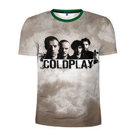 Мужская футболка 3D спортивная с принтом Coldplay в Кировске, 100% полиэстер с улучшенными характеристиками | приталенный силуэт, круглая горловина, широкие плечи, сужается к линии бедра | coldplay | rock | колдплэй | рок