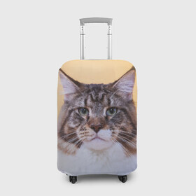 Чехол для чемодана 3D с принтом Байкун в Кировске, 86% полиэфир, 14% спандекс | двустороннее нанесение принта, прорези для ручек и колес | Тематика изображения на принте: байкун | домашняя | животное | кот | котэ | кошка