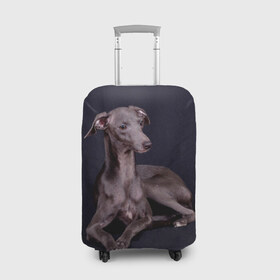Чехол для чемодана 3D с принтом Левретка в Кировске, 86% полиэфир, 14% спандекс | двустороннее нанесение принта, прорези для ручек и колес | животное | порода | собака