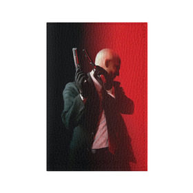 Обложка для паспорта матовая кожа с принтом Hitman в Кировске, натуральная матовая кожа | размер 19,3 х 13,7 см; прозрачные пластиковые крепления | Тематика изображения на принте: hitman | игра | кино | хитмэн