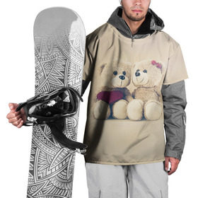Накидка на куртку 3D с принтом Love teddy bears в Кировске, 100% полиэстер |  | Тематика изображения на принте: 14 февраля | bears | teddy | валентин | день святого валентина | игрушки | медведи | милый | мимими | мишка | мишки | подарки | подарок | подарок девушке | подарок парню | тедди