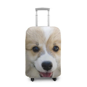 Чехол для чемодана 3D с принтом Пемброк-вельш-корги, собака, п в Кировске, 86% полиэфир, 14% спандекс | двустороннее нанесение принта, прорези для ручек и колес | животное | пемброк вельш корги | порода | собака