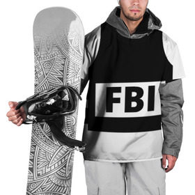 Накидка на куртку 3D с принтом Бронежилет ФБР (FBI) в Кировске, 100% полиэстер |  | fbi | бронежилет фбр (fbi)фбр | спецслужбы | федеральное бюро расследований