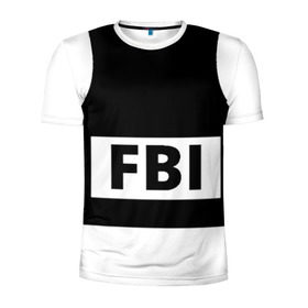 Мужская футболка 3D спортивная с принтом Бронежилет ФБР (FBI) в Кировске, 100% полиэстер с улучшенными характеристиками | приталенный силуэт, круглая горловина, широкие плечи, сужается к линии бедра | fbi | бронежилет фбр (fbi)фбр | спецслужбы | федеральное бюро расследований