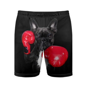 Мужские шорты 3D спортивные с принтом Французский бульдог в Кировске,  |  | бокс | перчатки | собака | французский бульдог