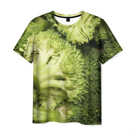 Мужская футболка 3D с принтом Брокколи в Кировске, 100% полиэфир | прямой крой, круглый вырез горловины, длина до линии бедер | vegan | vegetarian | брокколи | будизм | веган | вегетарианство | йога | сыроедение | фитнес