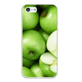 Чехол силиконовый для Телефон Apple iPhone 5/5S с принтом Яблочная в Кировске, Силикон | Область печати: задняя сторона чехла, без боковых панелей | вегетарианство | яблоко