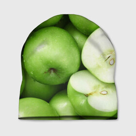 Шапка 3D с принтом Яблочная в Кировске, 100% полиэстер | универсальный размер, печать по всей поверхности изделия | вегетарианство | яблоко