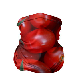 Бандана-труба 3D с принтом Томатная в Кировске, 100% полиэстер, ткань с особыми свойствами — Activecool | плотность 150‒180 г/м2; хорошо тянется, но сохраняет форму | Тематика изображения на принте: tomato | vegan | vegetarian | будизм | веган | вегетарианство | йога | помидор | сыроедение | томат | фитнес | ягода