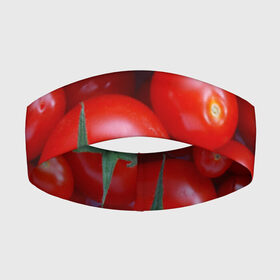 Повязка на голову 3D с принтом Томатная в Кировске,  |  | Тематика изображения на принте: tomato | vegan | vegetarian | будизм | веган | вегетарианство | йога | помидор | сыроедение | томат | фитнес | ягода