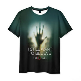 Мужская футболка 3D с принтом Секретные материалы 3 в Кировске, 100% полиэфир | прямой крой, круглый вырез горловины, длина до линии бедер | x files | малдер | материалы | секретные | скалли