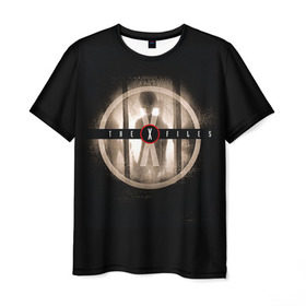 Мужская футболка 3D с принтом Секретные материалы 4 в Кировске, 100% полиэфир | прямой крой, круглый вырез горловины, длина до линии бедер | x files | малдер | материалы | секретные | скалли