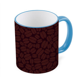 Кружка 3D с принтом Кофе в Кировске, керамика | ёмкость 330 мл | Тематика изображения на принте: зерна | кофе | напитки