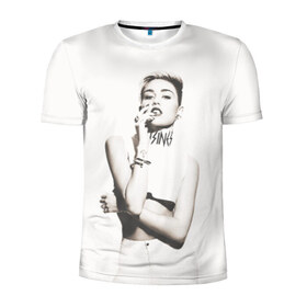 Мужская футболка 3D спортивная с принтом Miley в Кировске, 100% полиэстер с улучшенными характеристиками | приталенный силуэт, круглая горловина, широкие плечи, сужается к линии бедра | cyrus | miley | майли | музыка | сайрус