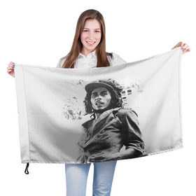 Флаг 3D с принтом Боб Марли 1 в Кировске, 100% полиэстер | плотность ткани — 95 г/м2, размер — 67 х 109 см. Принт наносится с одной стороны | bob marley | боб марли | музыка | регги