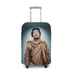 Чехол для чемодана 3D с принтом Каддафи 1 в Кировске, 86% полиэфир, 14% спандекс | двустороннее нанесение принта, прорези для ручек и колес | каддафи | муаммар каддафи | революция